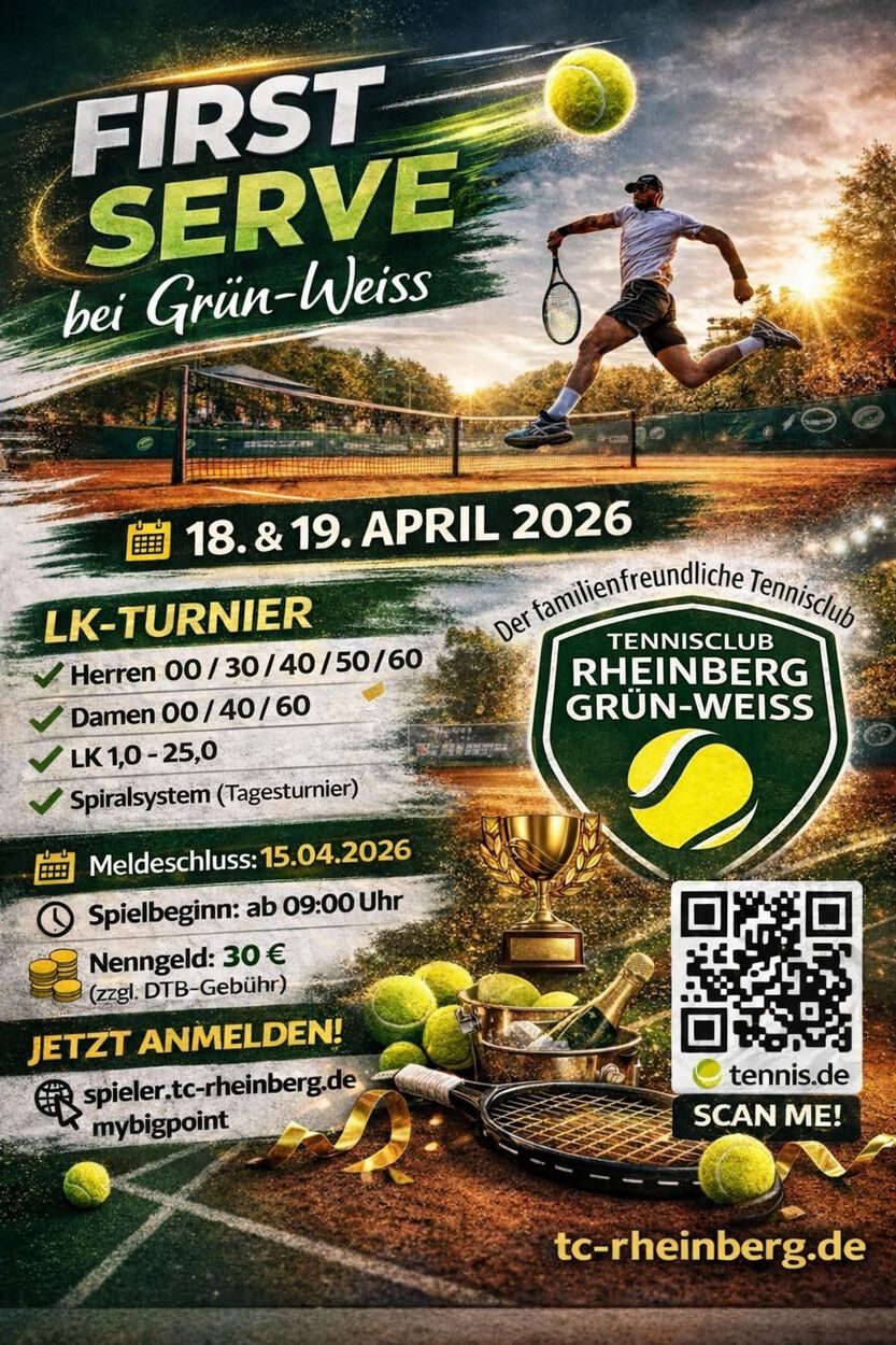 First Serve Turnier mit über 60 Teilnehmern