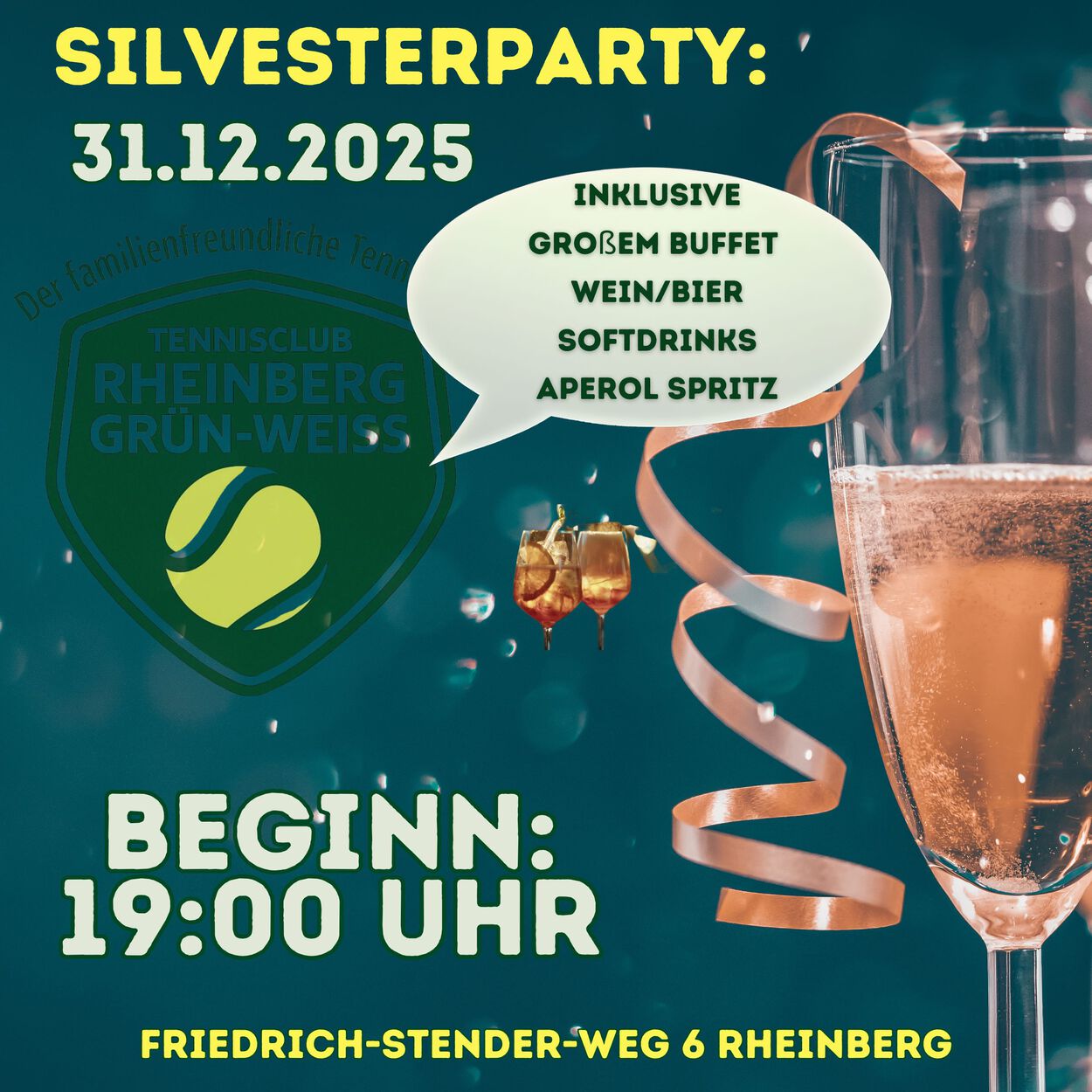 Silvesterparty im Tennisclub Grün-Weiß