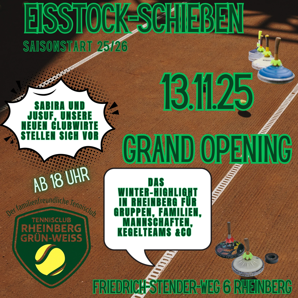 Saisonbeginn Eisstock-Schiessen und Vorstellung neuer Clubwirt 13.11.2025